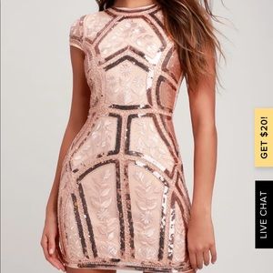 Beautiful rose gold beaded dress